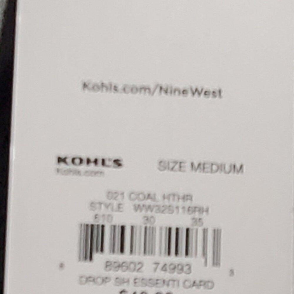 Brand New -Nine West Essential Cardigan Color: Coal Heather Gray-Size M - Picture 4 of 12